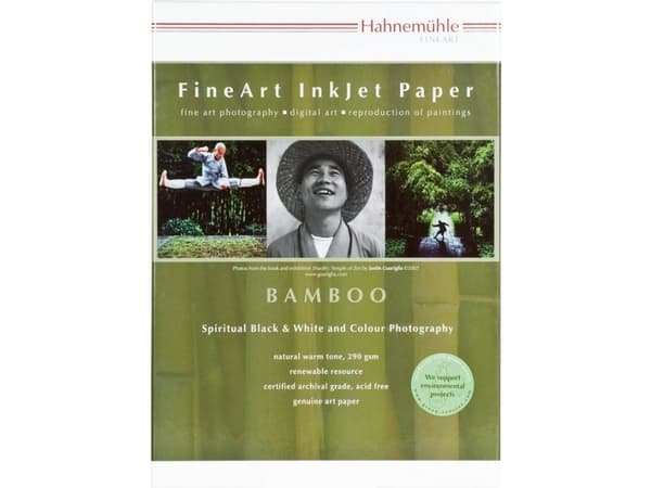 Hahnemühle Digital FineArt Bamboo - Bambu - matt - bestruket - 500 mikron - benvit - A3 Plus (303 x 426 mm) - 290 g/m² - 25 ark papper