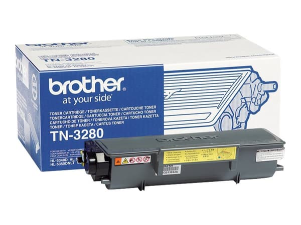 Brother TN3280 - Svart - original - tonerpatron - for Brother DCP-8070, 8085, HL-5340, 5350, 5370, 5380, MFC-8370, 8380, 8880, 8890