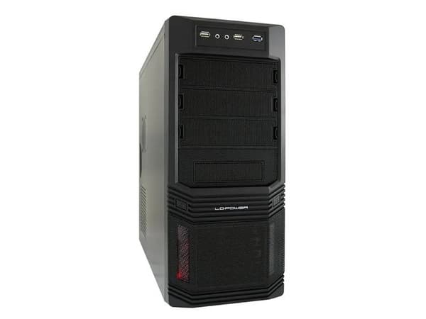 LC Power Pro-Line PRO-925B - Tower - ATX 600 Watt (ATX12V 2.31) - svart, nätsvart - USB/ljud
