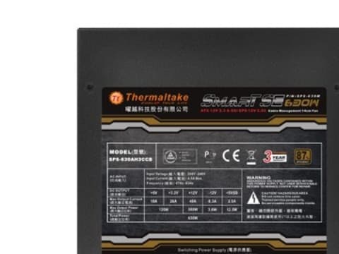 Thermaltake SMART SE 630W - Strømforsyning (intern) - ATX12V 2.3/ EPS12V 2.92 - AC 230 V - 630 watt - aktiv PFC - svart