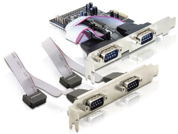 Delock 4 x serial PCI Express Card - Seriell adapter - PCIe - RS-232 - 4 porter