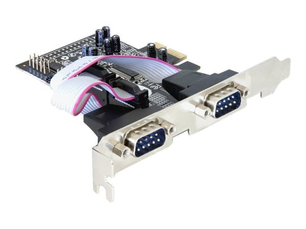 Delock 4 x serial PCI Express Card - Seriell adapter - PCIe - RS-232 - 4 porter Sølv