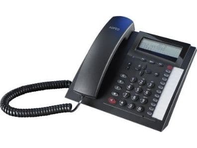 AGFEO T 18, Analog telefon, Högtalartelefon, 99 poster, Svart