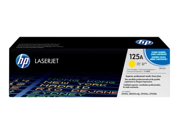 HP 125A - Gul - alkuperäinen - LaserJet - tonerpatron (CB542A) - Color LaserJet CM1312 MFP, CM1312nfi MFP, CP1215, CP1515n, CP1518ni, CP131215n, CP15