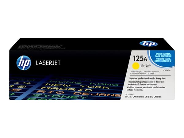 HP 125A - Gul - alkuperäinen - LaserJet - tonerpatron (CB542A) - Color LaserJet CM1312 MFP, CM1312nfi MFP, CP1215, CP1515n, CP1518ni, CP131215n, CP15