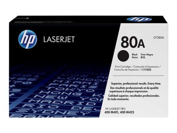 Lasertoner hp 80a cf280a, 2 700 sidor, svart