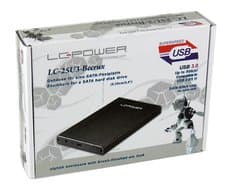 LC Power LC-25U3-Becrux - Lagringspakning - 2,5" - SATA 6Gb/s - 600 MBps - USB 3.0 - sort