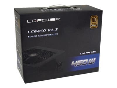 LC Power Super Silent LC6450 V2.2 - Strømforsyning (intern) - ATX12V 2.2 - 450 watt - PFC Sort