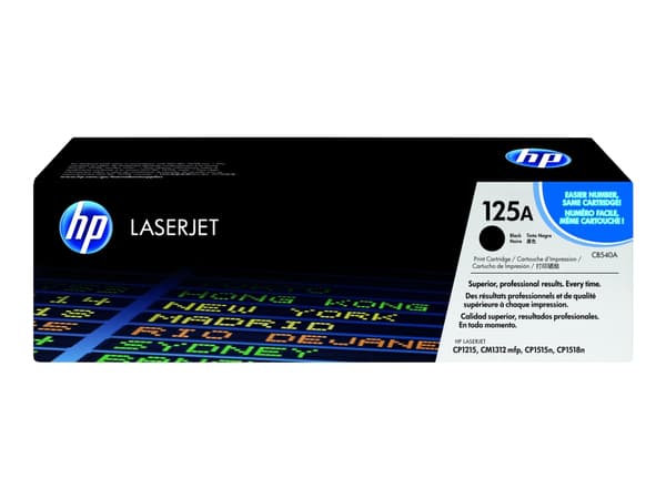 HP 125A - lajittelu - alkuperäinen - LaserJet - tonerpatron (CB540A) - Color LaserJet CM1312 MFP, CM1312nfi MFP, CP1215, CP1217, CP1515n, CP1518ni
