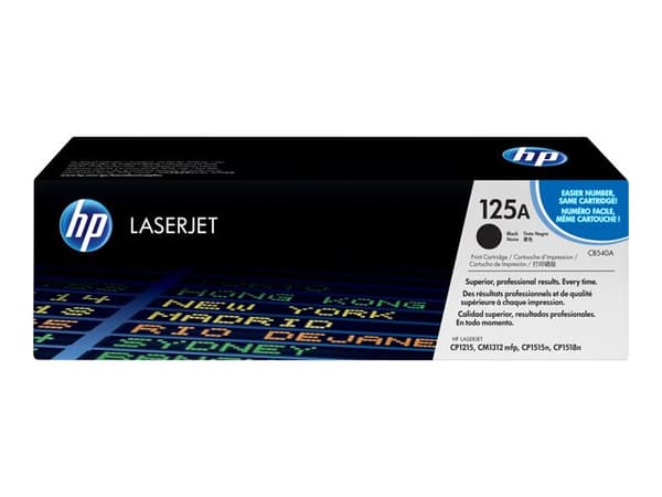 HP 125A - lajittelu - alkuperäinen - LaserJet - tonerpatron (CB540A) - Color LaserJet CM1312 MFP, CM1312nfi MFP, CP1215, CP1217, CP1515n, CP1518ni