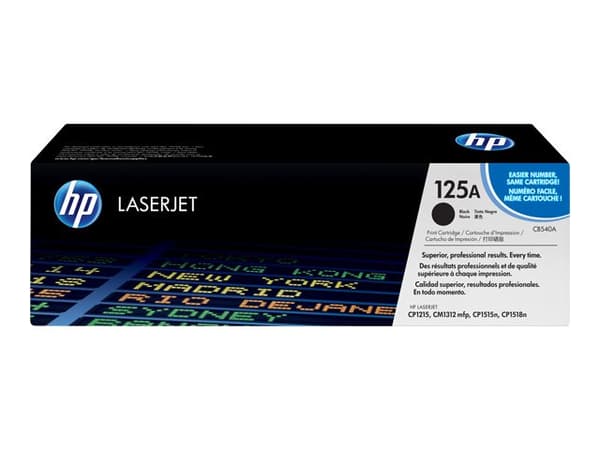 HP 125A - lajittelu - alkuperäinen - LaserJet - tonerpatron (CB540A) - Color LaserJet CM1312 MFP, CM1312nfi MFP, CP1215, CP1217, CP1515n, CP1518ni