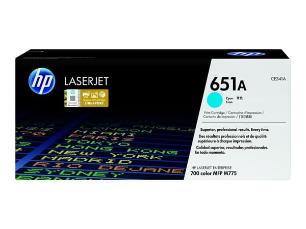 HP 651A, alkuperäinen syaani LaserJet-värikasetti, 16000 sivua, Syaani, 1 kpl