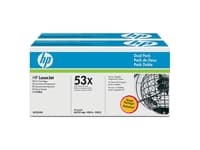 HP 53X - 2-pack - Lång livslängd - svart - original - LaserJet - tonerkassett (Q7553XD) - för LaserJet M2727nf MFP, M2727nfs MFP, P2014, P2014n, P201