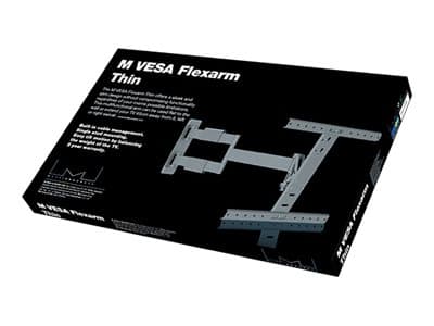Multibrackets M VESA Flexarm Thin - Monteringssett (tippeleddarm, helbevegelsesmontering) - for LCD-skjerm - stål - svart - skjermstørrelse: 37"-55" Sort
