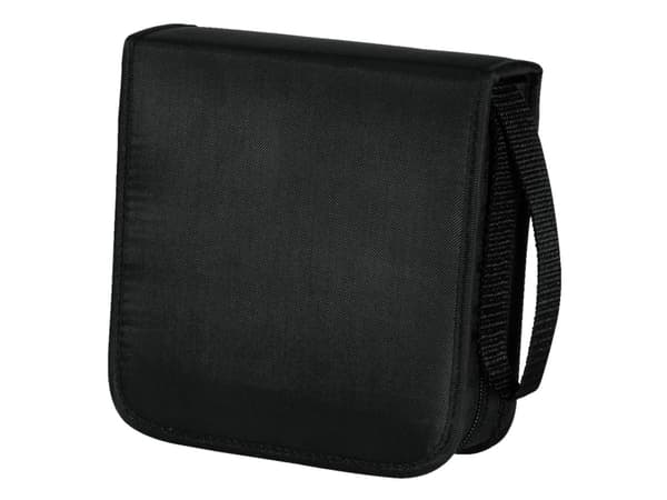 Hama CD Wallet Nylon 40, black, 50 levyt, Musta, Nailon