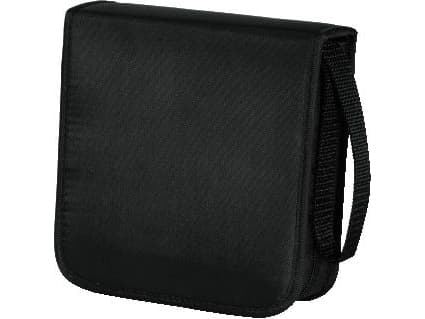 Hama CD Wallet Nylon 40, black, 50 levyt, Musta, Nailon