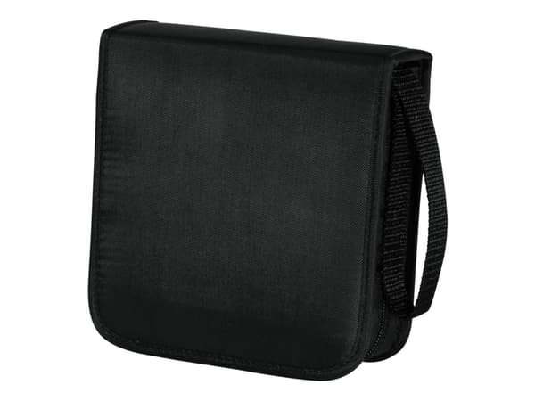 Hama CD Wallet Nylon 40, black, 50 levyt, Musta, Nailon