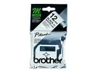 Brother MK231S - Svart på hvitt - Rull (1,2 cm x 4 m) skriverteip - for P-Touch PT-55, PT-65, PT-80, PT-90, PT-BB4, PT-M95