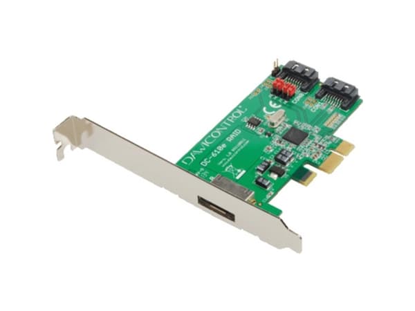 Dawicontrol DC 610e RAID - Tallennusohjain (RAID) - 2-kanavainen - SATA 6Gb/s - matala profiili - RAID 0, 1, JBOD - PCIe 2.0 x1