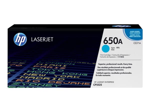 HP 650A, alkuperäinen syaani LaserJet-värikasetti, 15000 sivua, Syaani, 1 kpl