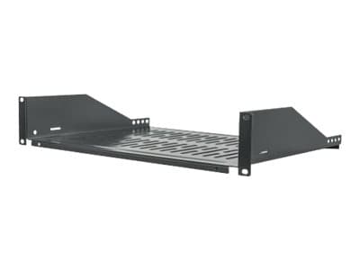 Intellinet 19" Cantilever Shelf, 2U, Fixed, Depth 350mm, Max 15kg, Black, Three Year Warranty - Hylla för rack - svart, RAL 9005 - 2U - 19"
