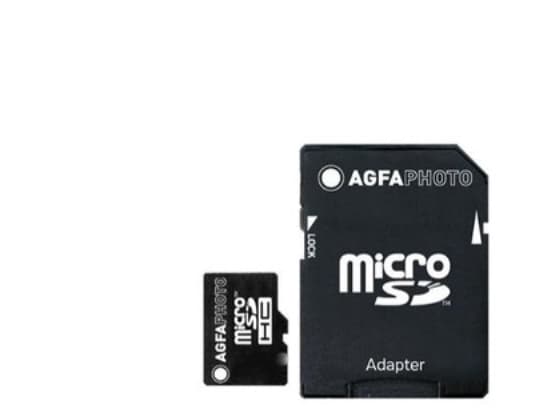 AgfaPhoto - Flashminnekort (microSDHC til SD-adapter inkludert) - 16 GB - microSDHC UHS-I