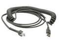 Miniatyrbild 4 av 5: Zebra - USB-kabel - USB (hane) - 2.74 m - lindad - för Zebra DS3578, DS4208, DS6878, DS9208, LI4278