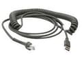 Miniatyrbild 1 av 5: Zebra - USB-kabel - USB (hane) - 2.74 m - lindad - för Zebra DS3578, DS4208, DS6878, DS9208, LI4278