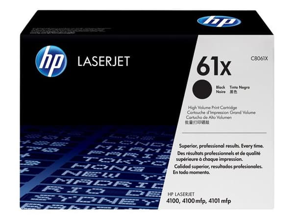 HP 61X - Høy ytelse - svart - original - LaserJet - tonerpatron (C8061X) - for LaserJet 4100, 4100dtn, 4100mfp, 4100n, 4100tn, 4101mfp