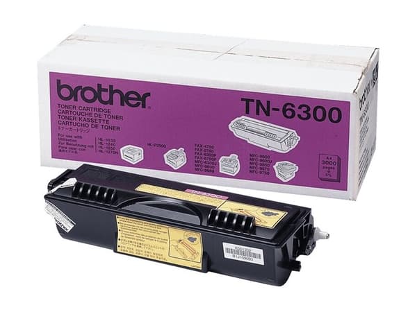 Brother TN6300 - Høy ytelse - svart - original - tonerpatron - for Brother DCP-1200, HL-1230, 1240, 1250, 1270, 1430, 1440, 1450, 1470, P2500, MFC-86