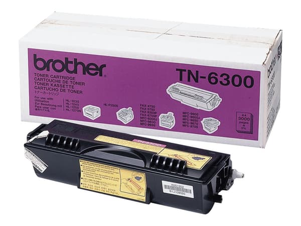 Brother TN6300 - Høy ytelse - svart - original - tonerpatron - for Brother DCP-1200, HL-1230, 1240, 1250, 1270, 1430, 1440, 1450, 1470, P2500, MFC-86