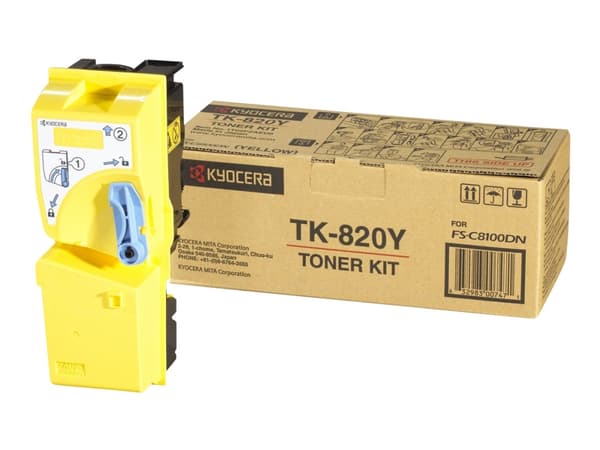 KYOCERA TK-820Y, gul, Kyocera, FS-C8100DN, 7000 sider, laser