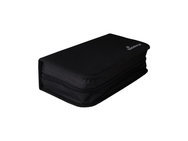 MediaRange BOX55, Lompakkokotelo, 96 levyt, Musta, Nailon, 120 mm, 168 mm