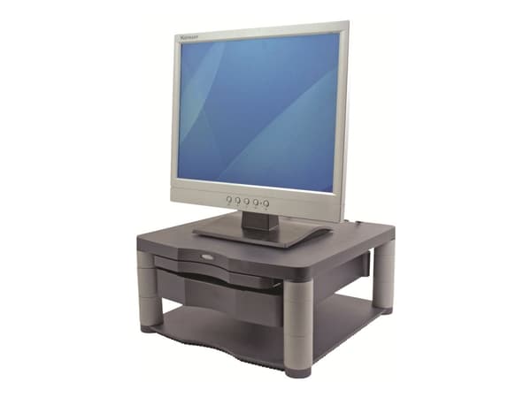 Fellowes Premium Monitor Riser Plus - Monteringskomponent (draglåda) - för LCD-display - grafit - skärmstorlek: 21"