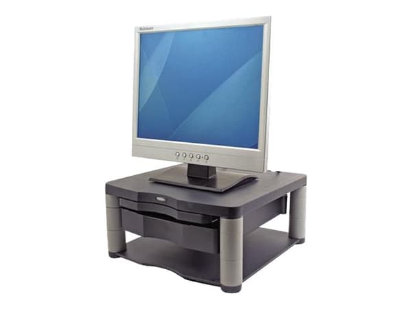 Fellowes Premium Monitor Riser Plus - Monteringskomponent (draglåda) - för LCD-display - grafit - skärmstorlek: 21"