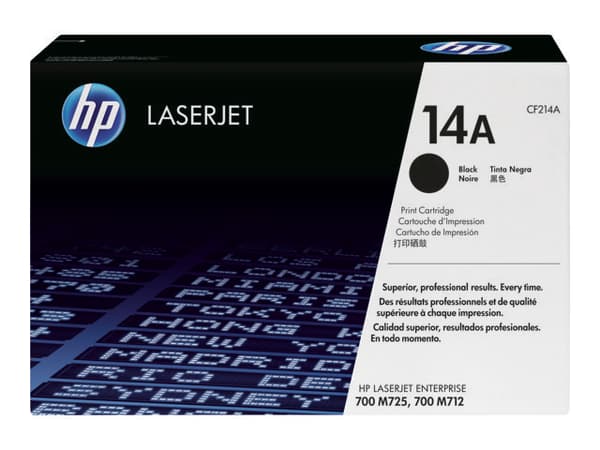 HP 14A - Svart - original - LaserJet - tonerpatron (CF214A) - for Color LaserJet M725; LaserJet Enterprise 700, M712, MFP M725; LaserJet Managed MFP