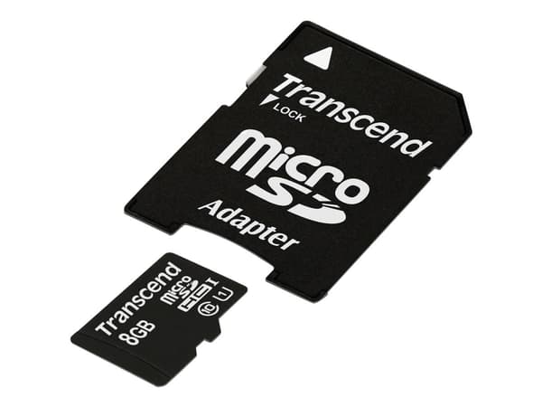 Transcend Premium - Flashminnekort (microSDHC til SD-adapter inkludert) - 8 GB - UHS Class 1 / Class10 - 300x - microSDHC UHS-I