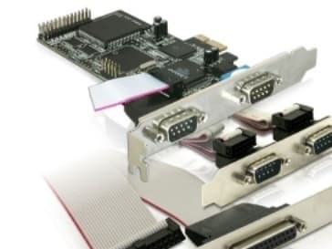 Delock PCI Express card 4 x serial, 1x parallel - Parallell / seriell adapter - PCIe - RS-232 - 4 porter + 1 x parallelport