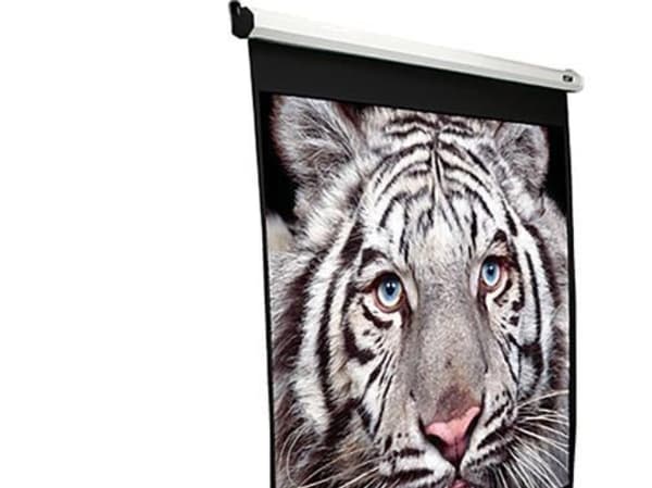 Elite Screens Manual Series M135XWH2 - Projektionäyttö - kattoon tai seinään kiinnitettävä - 135" (343 cm) - 16:9 - MaxWhite - valkoinen - valkoinen
