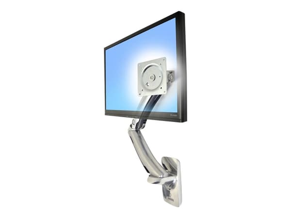 Ergotron MX - Monteringssats (vridbar arm, monteringsbas, VESA monteringsfäste) - Konstant kraftteknik - för LCD-display - polerat aluminium - skärms Gjuten aluminium