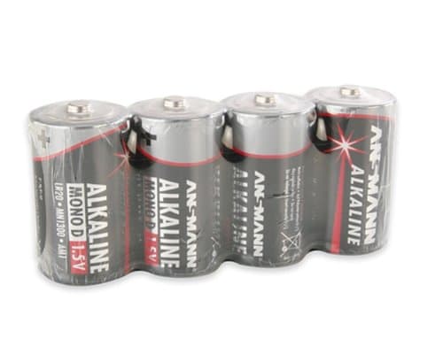 ANSMANN Mono D - Batteri 4 x LR20 - Alkalisk