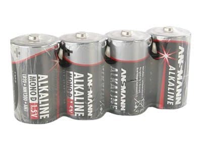 ANSMANN Mono D - Batteri 4 x LR20 - Alkalisk