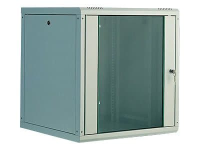 DIGITUS SoHoline DN-19 09U-6/6 - Skåp - väggmontering - grå, RAL 7035 - 9U - 19"