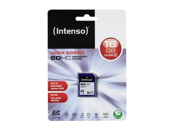 Intenso Class 10 - Flash-minneskort - 16 GB - Class 10 - SDHC
