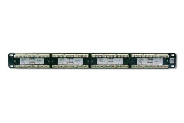 DIGITUS Professional DN-91616U - Patch-panel - CAT 6 - UTP - RJ-45 X 16 - svart, RAL 9005 - 1U - 19"