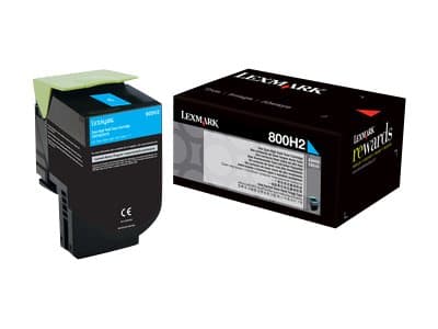 Lexmark 800H2 - Lång livslängd - cyan - original - tonerkassett LCCP - för Lexmark CX410de, CX410de DSV EG, CX410dte, CX410e, CX410e Gov S36
