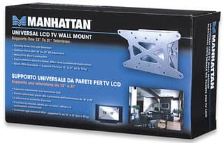 Manhattan 423717, 20 kg, 33 cm (13"), 81,3 cm (32"), 75 x 75 mm, 200 x 100 mm, Sølv