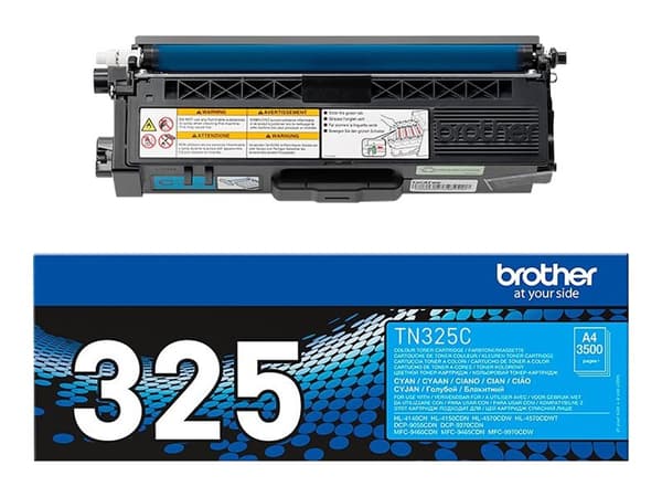 Brother TN325C - Cyan - original - tonerpatron - for Brother DCP-9055, DCP-9270, HL-4140, HL-4150, HL-4570, MFC-9460, MFC-9465, MFC-9970