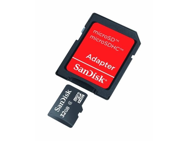 SanDisk - Flashminnekort (microSDHC til SD-adapter inkludert) - 32 GB - Class 4 - microSDHC - svart