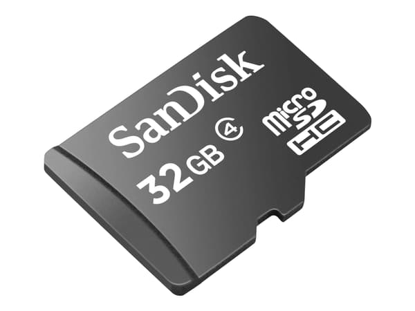 SanDisk - Flashminnekort (microSDHC til SD-adapter inkludert) - 32 GB - Class 4 - microSDHC - svart